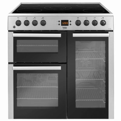 Beko BDVC90X 90cm Electric Ceramic Range Cooker in Stainless Steel